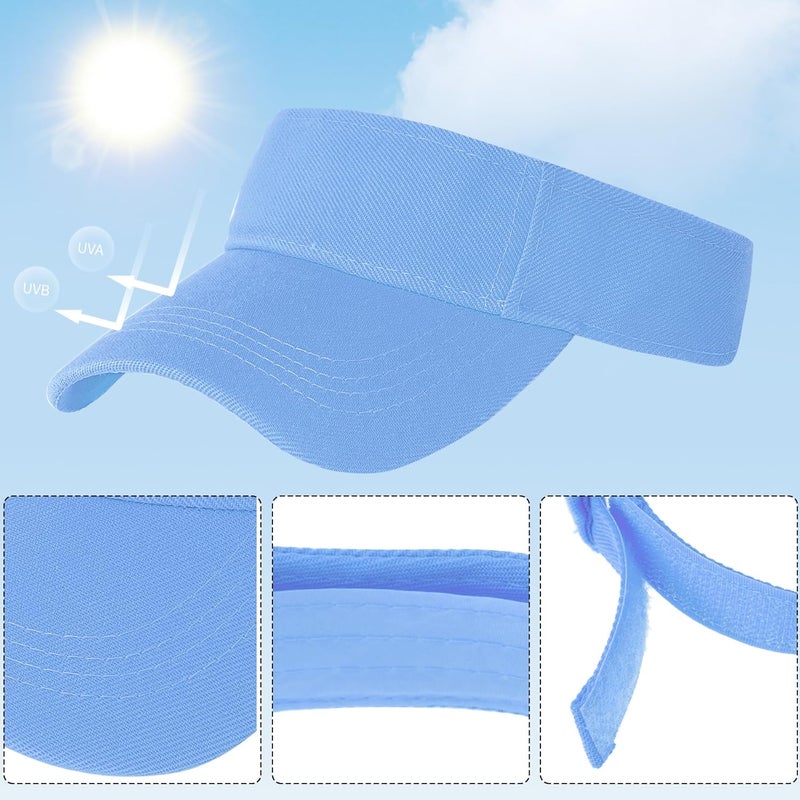 Marrywindix 1 Piece of Sport Wear Athletic Visor Sun Sports Visor Hat Visor Adjustable Cap for Women and Men (One Size) - Image 4